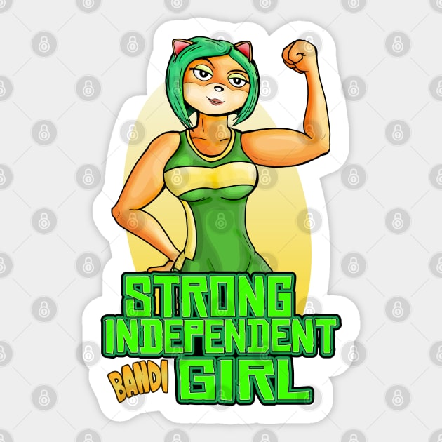 Ami Strong Independent Bandigirl Sticker by WarioPunk